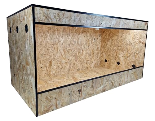 TerraBasic RepCage 120x60x60 OSB Terrarium, Seitenbelüftung, Schwarze ABS-Kanten von TerraBasic