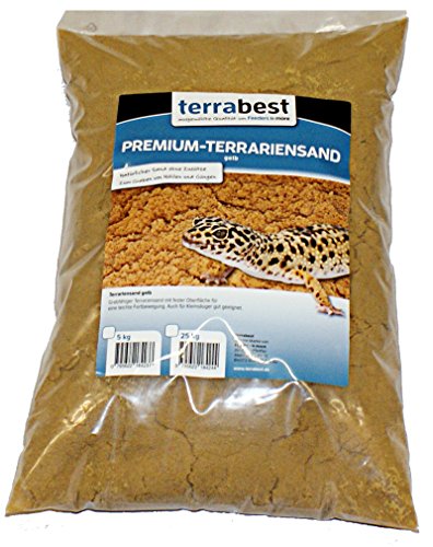 Premium Terrariensand gelb 25 kg grabfähig Bodengrund Terrarium Terrariensand von Terrabest