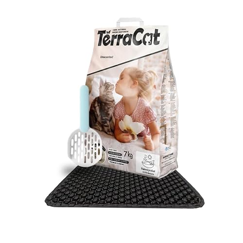 Terracat Katzenstreu 9L-7Kg, Katzenklo Matte, und Katzen Schaufel, Klumpstreu für Katzen, Doppelschicht Katzenstreu Matte, Flache Katzenklo Schaufel, Ideal für Alle Katzenrassen, Unparfümiert Terracat Katzenstreu 9L-7Kg, Katzenklo Matte, und Katzen Schaufel, Klumpstreu für Katzen, Doppelschicht Katzenstreu Matte, Flache Katzenklo Schaufel, Ideal für Alle Katzenrassen, Unparfümiert von Terracat
