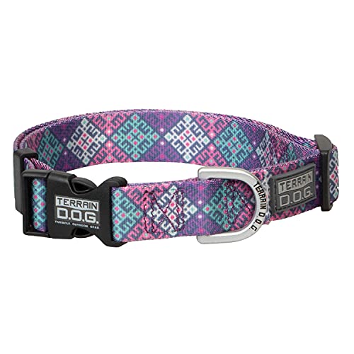 Terrain D.O.G. - Klettertaugliches röhrenförmiges Gurtband – Premium gemustertes Snap-N-Go verstellbares Hundehalsband von Terrain D.O.G.