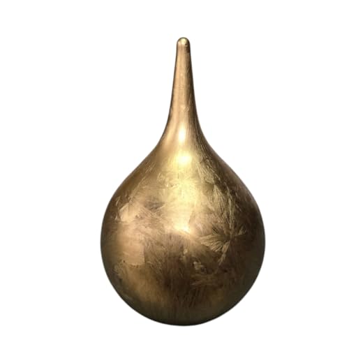Terroso Mini Urne | Elegante Urn aus Glas für geliebte Menschen Urne Hund und Katze | 200 ml Erinnerungsstück - Tropfenform – Gold Frost von Terroso
