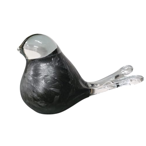 Terroso Mini Urne | Elegante Urn aus Glas für geliebte Menschen Urne Hund und Katze | 50 ml Erinnerungsstück - Vogelform – Schwarz Frost von Terroso