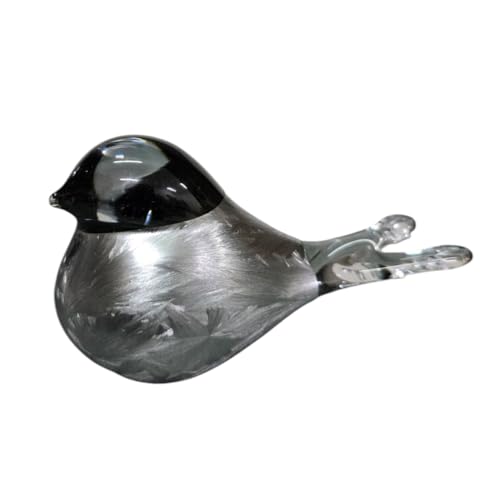 Terroso Mini Urne | Elegante Urn aus Glas für geliebte Menschen Urne Hund und Katze | 50 ml Erinnerungsstück - Vogelform – Silber Frost von Terroso