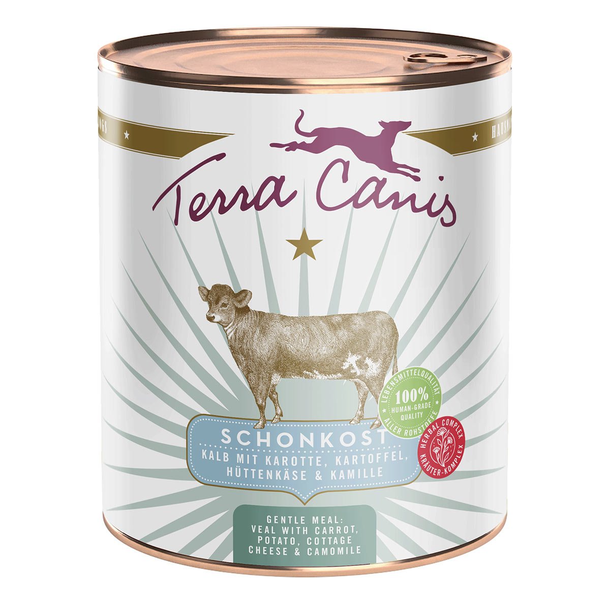 Terra Canis Schonkost Kalb, Karotte, Kartoffel, Hüttenkäse & Kamille 6x800g Terra Canis Schonkost Kalb, Karotte, Kartoffel, Hüttenkäse & Kamille 6x800g von Terra Canis
