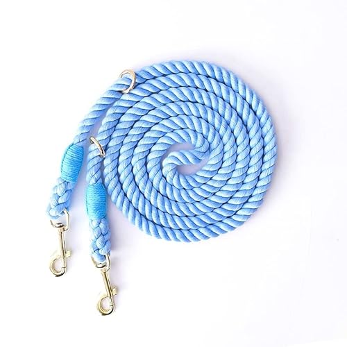 Tesitehi Multifunktionale Hundeleine aus Seil, 2,5 m, mit verstellbarem doppeltem Drehhaken, freihändig für kleine, mittelgroße und große Hunde, Laufen, Wandern, Camping, Spazierengehen, Himmelblau Tesitehi Multifunktionale Hundeleine aus Seil, 2,5 m, mit verstellbarem doppeltem Drehhaken, freihändig für kleine, mittelgroße und große Hunde, Laufen, Wandern, Camping, Spazierengehen, Himmelblau von Tesitehi