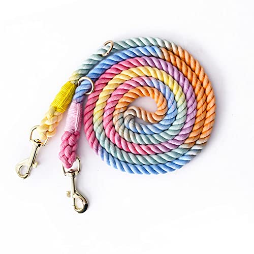 Tesitehi Multifunktionale Hundeleine aus Seil, 2,5 m, mit verstellbarem doppeltem Drehhaken, freihändig für kleine, mittelgroße und große Hunde, Laufen, Wandern, Camping, Spazierengehen (buntes Tesitehi Multifunktionale Hundeleine aus Seil, 2,5 m, mit verstellbarem doppeltem Drehhaken, freihändig für kleine, mittelgroße und große Hunde, Laufen, Wandern, Camping, Spazierengehen (buntes von Tesitehi