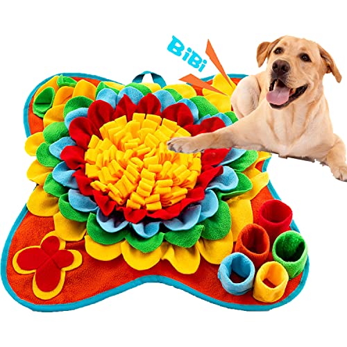 Tesitehi Schnüffelmatte für Hunde, 63.5x63.5 cm, Aktivitäts-Futtermatte für kleine und mittelgroße Hunde, langsames Füttern, Hunde-Puzzle-Spielzeug für Training und Gehirnstimulation von Tesitehi