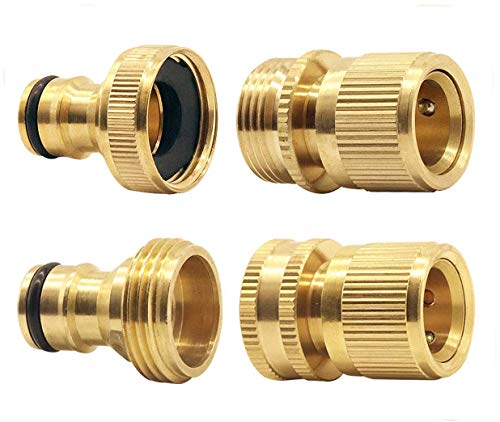 Tesmotor Gartenschlauchanschluss, Außen und Innengewinde Messing 3/4-Zoll Kupfer Stecker Garten Schlauch & 3/4-Zoll BSP Gartenschlauch Wasserhahn-Anschluss Tesmotor Gartenschlauchanschluss, Außen und Innengewinde Messing 3/4-Zoll Kupfer Stecker Garten Schlauch & 3/4-Zoll BSP Gartenschlauch Wasserhahn-Anschluss von Tesmotor