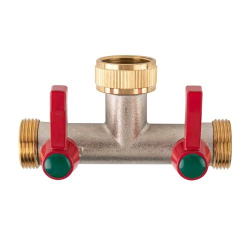 Tesmotor T-Verteiler für Wasserhähne, 3/4" 2-Wege-Verteiler Anschlussmöglichkeit für 2 Geräte an den Wasserhahn Tesmotor T-Verteiler für Wasserhähne, 3/4" 2-Wege-Verteiler Anschlussmöglichkeit für 2 Geräte an den Wasserhahn von Tesmotor