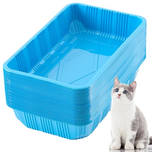 Tessco for you Einweg-Katzentoiletten aus Kunststoff, recycelbare Pfannen für Haustierreisen, 42 x 26 x 8,6 cm, Blau, 60 Stück Tessco for you Einweg-Katzentoiletten aus Kunststoff, recycelbare Pfannen für Haustierreisen, 42 x 26 x 8,6 cm, Blau, 60 Stück von Tessco for you