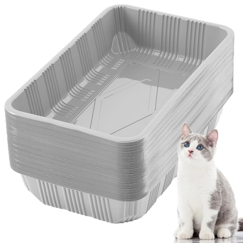Tessco for you Einweg-Katzentoiletten aus Kunststoff, recycelbare Pfannen für Haustierreisen, 42 x 26 x 8,6 cm, Grau, 60 Stück Tessco for you Einweg-Katzentoiletten aus Kunststoff, recycelbare Pfannen für Haustierreisen, 42 x 26 x 8,6 cm, Grau, 60 Stück von Tessco for you