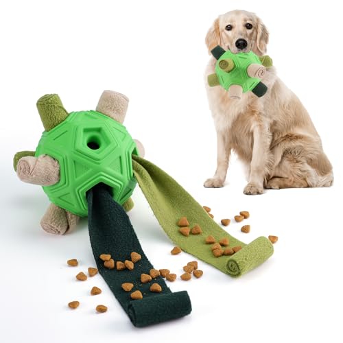 Tesytto Chewers Kauspielzeug für Hunde, interaktiver langlebiger Schnüffelball für Hunde zur Nahrungssuche,Schnüffelmatte,Slow-Food-Training,um Langeweile zu lindern und anzuregen (Leuchtendes Grün) von Tesytto