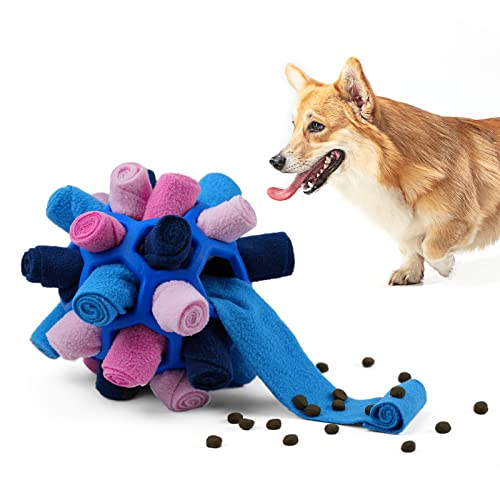 Tesytto Schnüffelball für Hunde Interaktives Hundespielzeug Ermutigen Natürliche Nahrungsfähigkeit Slow Food Training Bissresistenter Welpe Spielen Tragbare Hunde Intelligenzspielzeug (Episches Blau) von Tesytto