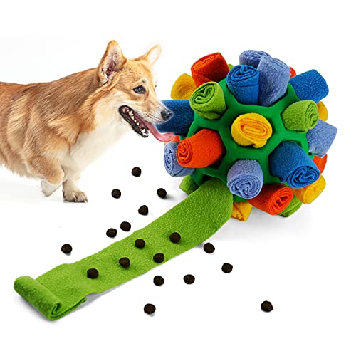 Tesytto Schnüffelball für Hunde Interaktives Hundespielzeug Ermutigen Natürliche Nahrungsfähigkeit Slow Food Training Bissresistenter Welpe Spielen Tragbare Hunde Intelligenzspielzeug(Frühlingsgrün) von Tesytto