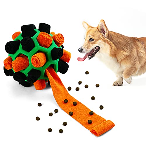 Tesytto Schnüffelball für Hunde Interaktives Hundespielzeug Ermutigen Natürliche Nahrungsfähigkeit Slow Food Training Bissresistenter Welpe Spielen Tragbare Hunde Intelligenzspielzeug(Urlaub Schwarz) von Tesytto