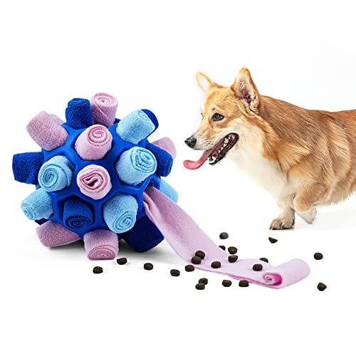 Tesytto Schnüffelball für Hunde Interaktives Hundespielzeug Ermutigen Natürliche Nahrungsfähigkeit Slow Food Training Bissresistenter Welpe Spielen Tragbare Hunde Intelligenzspielzeug (Ozeanblau) von Tesytto