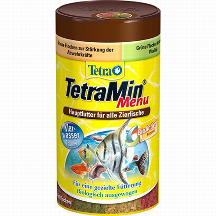 250 ml TetraMin Menü - Futtermix für Zierfische aus 4 verschiedenen Flockenfuttern von Tetra