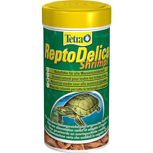 Tetra ReptoDelica Shrimps Schildkröten-Futter - Naturfutter aus ganzen Shrimps, 1 L Dose von Tetra