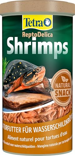 Tetra ReptoDelica Shrimps Schildkröten-Futter - Naturfutter aus ganzen Shrimps, 1 L Dose von Tetra