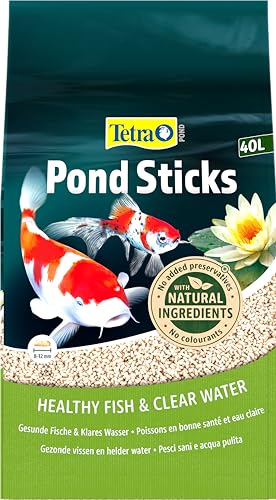 Tetra Pond Sticks - Fischfutter für Teichfische, für gesunde Fische und klares Wasser im Gartenteich, 40 L Beutel von Tetra