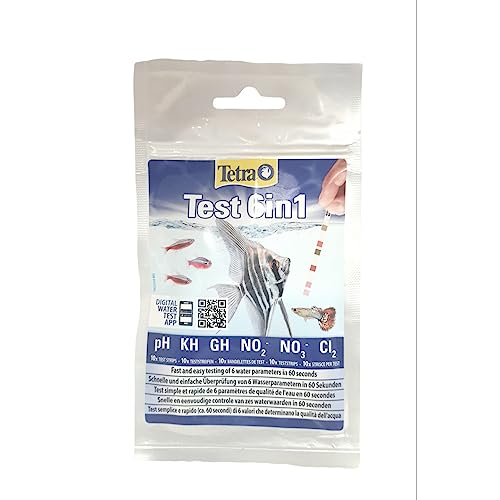 Tetra 6 in 1 Wassertestset (10 Streifen) für Süßwasseraquarien und Teiche - Hochgenaue Teststreifen - Einfach und schnell zu verwenden von Tetra