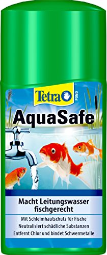 Tetra Pond AquaSafe - macht Leitungswasser fischgerecht, schützt Fische und Pflanzen im Gartenteich zuverlässig, 250 ml Flasche von Tetra