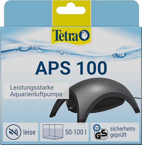 Tetra APS 100 Aquarium Luftpumpe - leise Membran-Pumpe für Aquarien von 50-100 L, schwarz von Tetra