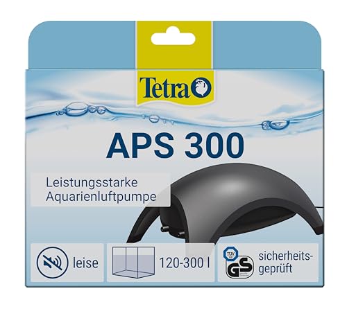 Tetra APS 300 Aquarium Luftpumpe - leise Membran-Pumpe für Aquarien von 120-300 L, schwarz von Tetra