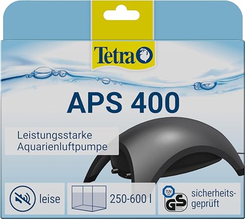 Tetra APS 400 Aquarium Luftpumpe - leise Membranpumpe für Aquarien von 250-600 L, schwarz von Tetra