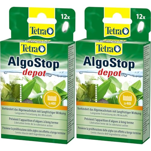 Tetra AlgoStop Depot - formstabile Tabletten zur langfristigen Vorbeugung von Algen in Aquarien ab 40 L, 12 Tabletten (Packung mit 2) von Tetra