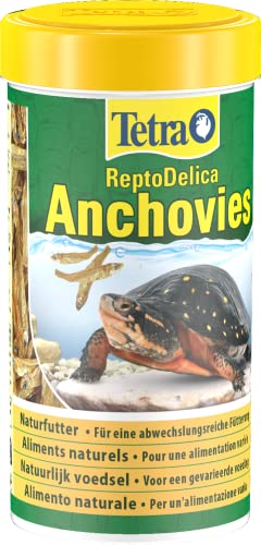 Tetra Anchovies - Futter für Wasser-Schildkröten aus 100% kleinen, getrockneten Fischen, 250 ml Dose von Tetra