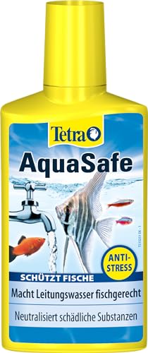 Tetra AquaSafe - Qualitäts-Wasseraufbereiter für fischgerechtes und naturnahes Aquariumwasser, neutralisiert fischschädliche Stoffe im Leitungswasser, 250 ml Flasche von Tetra