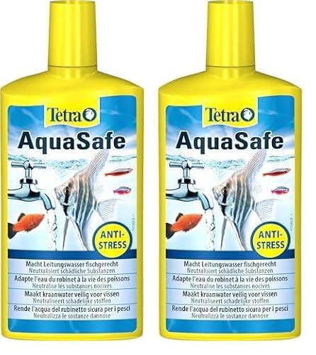 Tetra AquaSafe - Qualitäts-Wasseraufbereiter für fischgerechtes und naturnahes Aquariumwasser, neutralisiert fischschädliche Stoffe im Leitungswasser, 500 ml Flasche (Packung mit 2) von Tetra