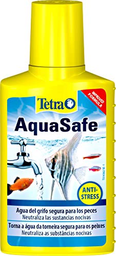 Tetra AquaSafe für Aquarienwasser, natürlich und fischfreundlich, neutralisiert schädliche Stoffe aus Leitungswasser, 100 ml Flasche Tetra AquaSafe für Aquarienwasser, natürlich und fischfreundlich, neutralisiert schädliche Stoffe aus Leitungswasser, 100 ml Flasche von Tetra
