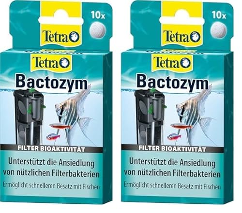 Tetra Bactozym - für schnelle Bioaktivität in Filter und Aquarium, vereinfacht das Einfahren von neuen Becken, fördert Abbau organischer Verunreinigungen, 10 Tabletten (Packung mit 2) von Tetra