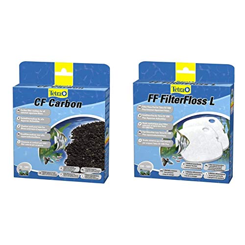Tetra CF Carbon Kohlefiltermedium - Filtermaterial EX Außenfilter, versch. Größen & FF FilterFloss L - Feinfiltervlies Außenfilter EX 1200 Plus von Tetra