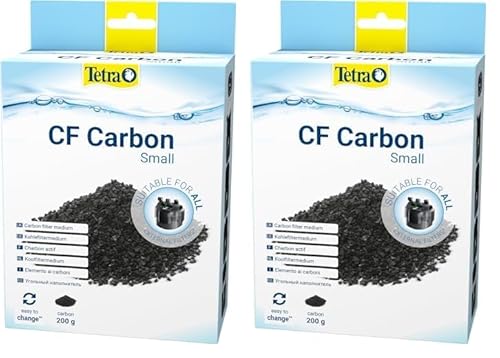 Tetra CF Carbon Small - Kohlefiltermedium Aquarium Außenfilter EX 400 Plus bis 1000 Plus (Packung mit 2) von Tetra