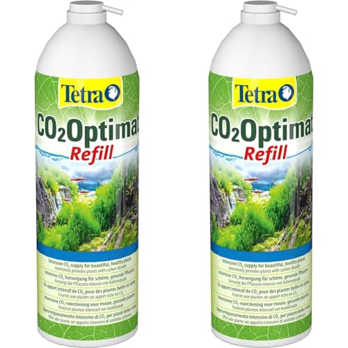 Tetra CO2-Depot - Ersatzflasche für CO2-Optimat zur Anreicherung des Aquariumwassers mit Kohlendioxid für prächtige Wasserpflanzen (Packung mit 2) von Tetra