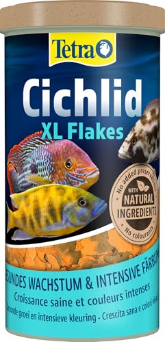 Tetra Cichlid XL Flakes - Fischfutter in Form großer Flocken für größere Cichliden und andere große Zierfische, 1 L Dose Tetra Cichlid XL Flakes - Fischfutter in Form großer Flocken für größere Cichliden und andere große Zierfische, 1 L Dose von Tetra
