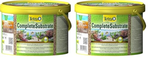 Tetra Complete Substrate - nährstoffreicher Bodengrund mit Langzeit-Dünger für gesunde Pflanzen, zur Neueinrichtung des Aquariums (Substratschicht unter dem Kies), 5 kg Eimer (Packung mit 2) von Tetra