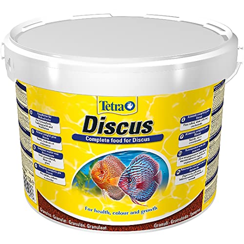 Tetra Discus Granules - Fischfutter für alle Diskusfische, fördert Gesundheit, Farbenpracht und Wachstum, 10 L Eimer von Tetra