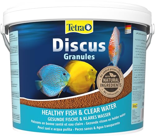 Tetra Discus Granules - Fischfutter für alle Diskusfische, fördert Gesundheit, Farbenpracht und Wachstum, 10 L Eimer von Tetra