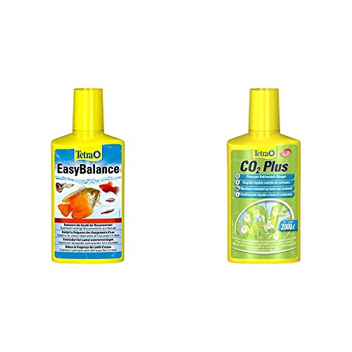 Tetra EasyBalance, Langzeitpflege für biologisch gesundes Aquariumwasser, 250 ml Flasche & CO2 Plus flüssiger Kohlenstoff-Dünger für prächtige Aquarienpflanzen, 250 ml Flasche von Tetra