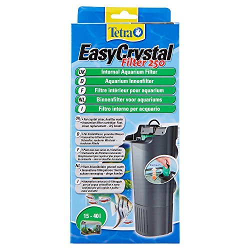 Tetra EasyCrystal Aquarium Innenfilter IN 250 - Filter für 10-40 L Aquarien, für kristallklares gesundes Wasser, einfache Pflege, intensive mechanische, biologische und chemische Filterung von Tetra