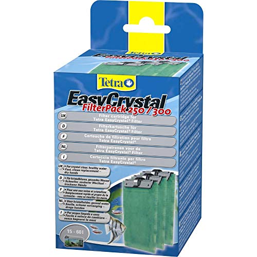 Tetra EasyCrystal Filter Pack 250/300, Filtermaterial für EasyCrystal Innenfilter, geeignet für Aquarien von 15-60 Liter, 3 Stück von Tetra