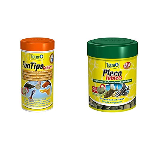Tetra FunTips Tablets, Haft Futtertabletten als Hauptfutter für alle Zierfische & Pleco Tablets – Nährstoffreiches Hauptfutter für alle pflanzenfressenden Bodenfische, verschiedene Größen Tetra FunTips Tablets, Haft Futtertabletten als Hauptfutter für alle Zierfische & Pleco Tablets – Nährstoffreiches Hauptfutter für alle pflanzenfressenden Bodenfische, verschiedene Größen von Tetra