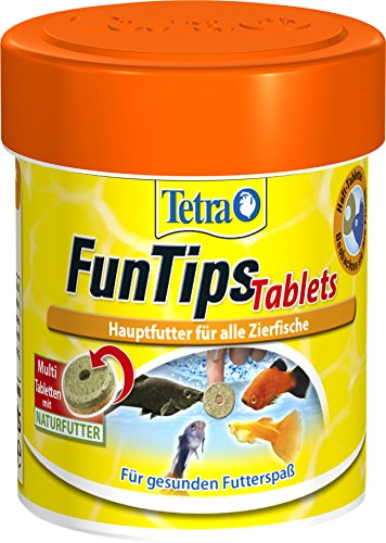 Tetra FunTips Tablets - an der Aquarium-Scheibe haftende Futtertabletten, optimal zum Beobachten der Fische geeignetes Fischfutter, 75 Tabletten von Tetra