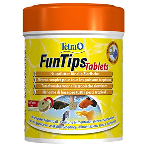 Tetra FunTips Tablets - an der Aquarium-Scheibe haftende Futtertabletten, optimal zum Beobachten der Fische geeignetes Fischfutter, 165 Tabletten von Tetra