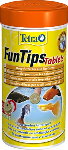 Tetra FunTips Tablets - an der Aquarium-Scheibe haftende Futtertabletten, optimal zum Beobachten der Fische geeignetes Fischfutter, 300 Tabletten von Tetra