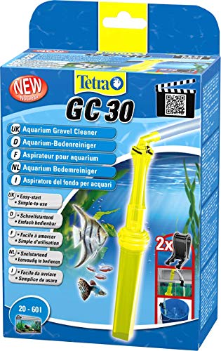 Tetra GC 30 Aquarien-Bodenreiniger mit Schlauch, Schnellstartventil und Fischschutzgitter, Mulmsauger mit Saugrohrkonstruktion, geeignet für Aquarien von 20 – 60 Liter von Tetra